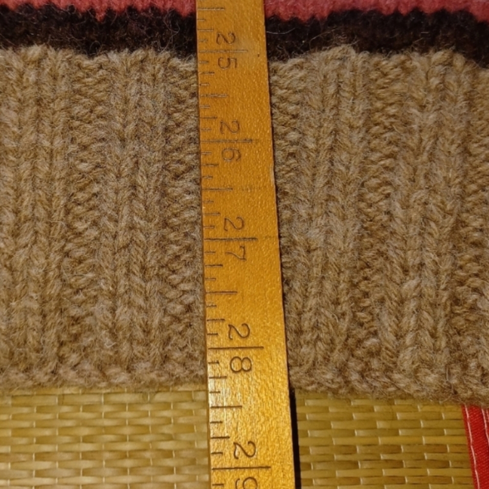 🥰 Vintage Ralph Lauren Tan and Brown Handknit Turtleneck Sweater - Picture 10 of 14